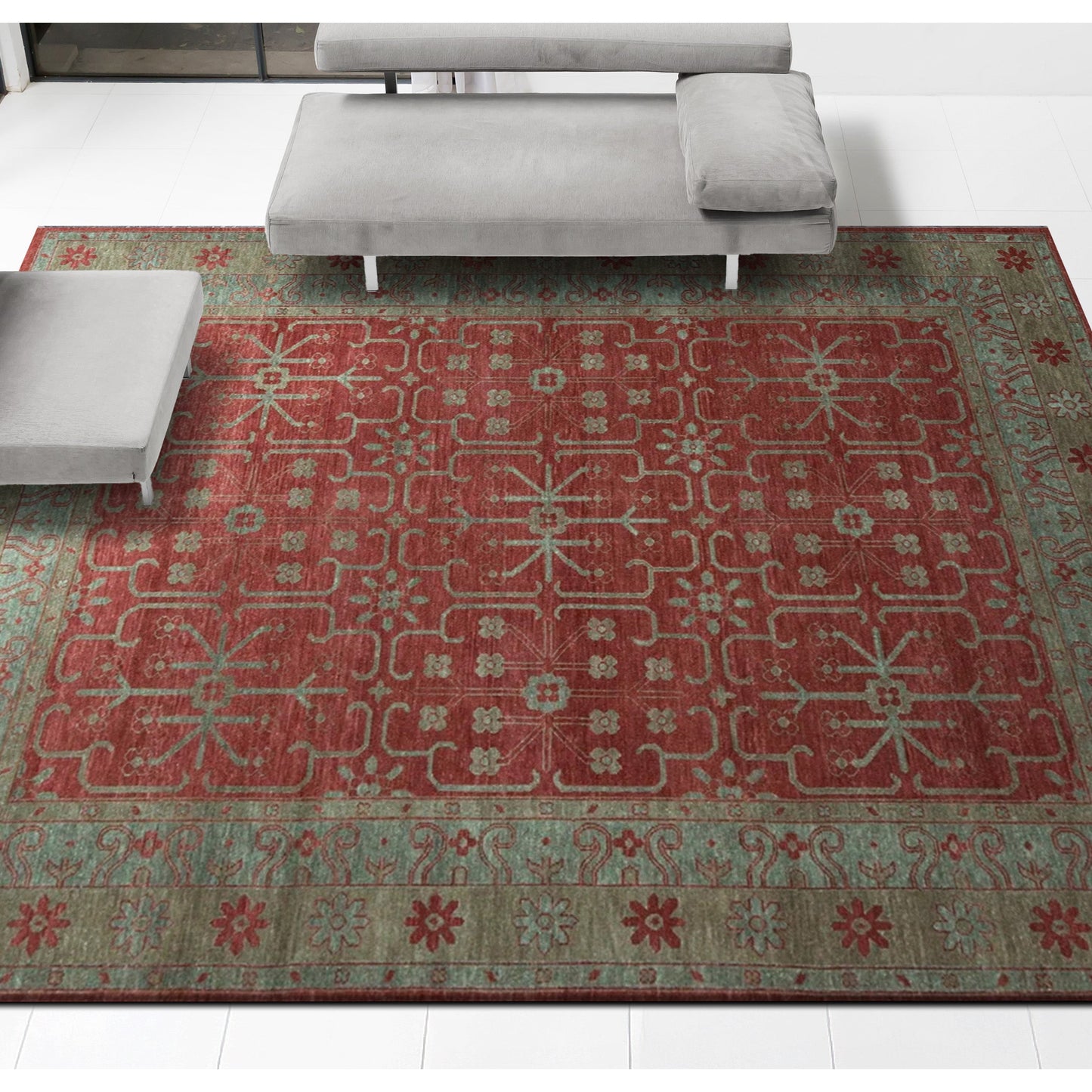 ANTIQUE SULTANABAD S-204 RUST / GOLD