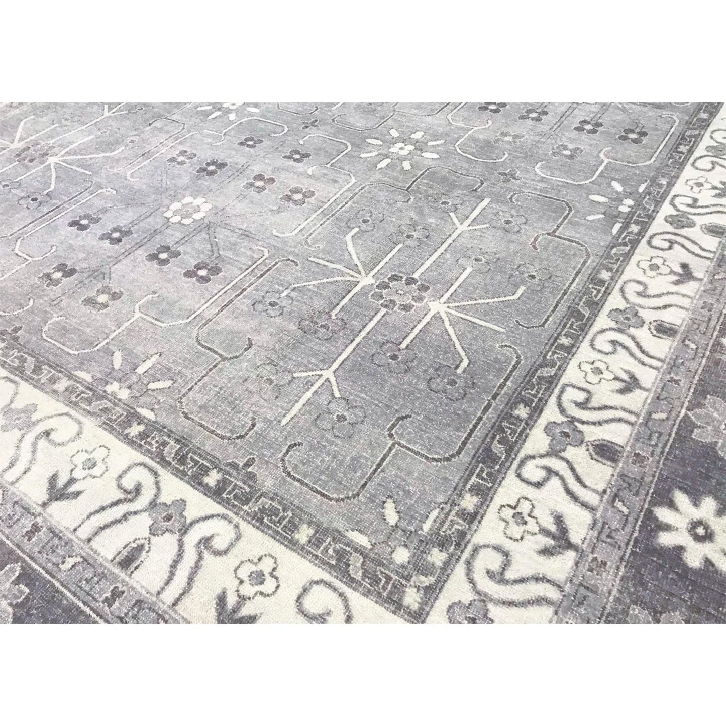 ANTIQUE SULTANABAD S-34- SILVER / GREY