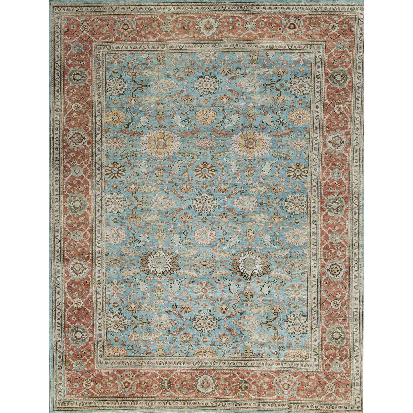 ANTIQUE SULTANABAD SUL25 BLUE / RUST