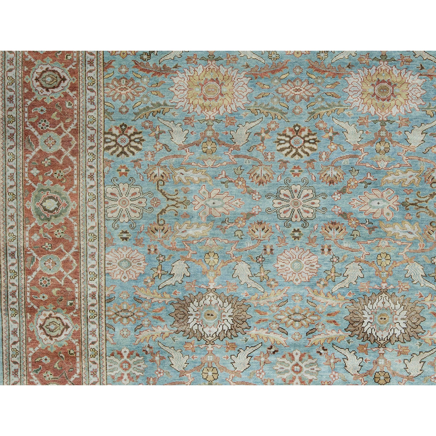 ANTIQUE SULTANABAD SUL25 BLUE / RUST