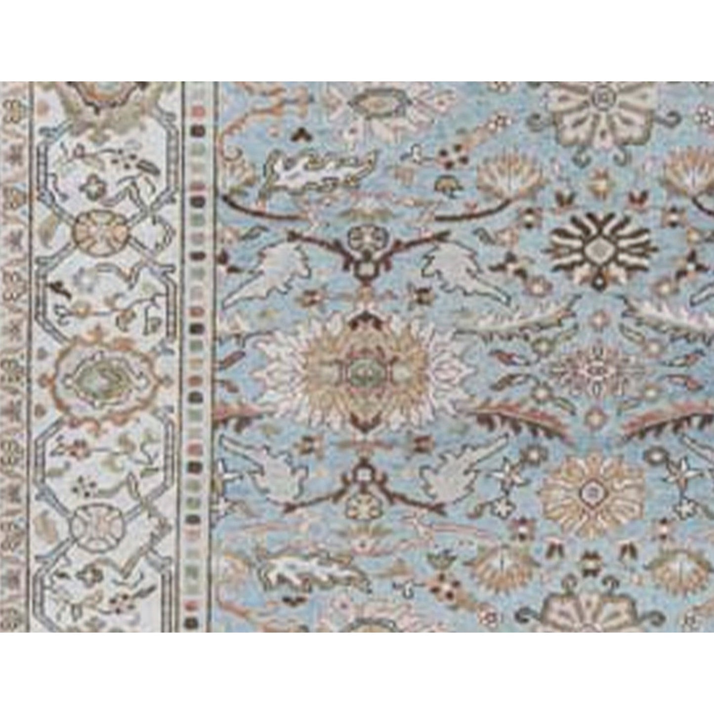 ANTIQUE SULTANABAD SUL25 LIGHT BLUE / IVORY