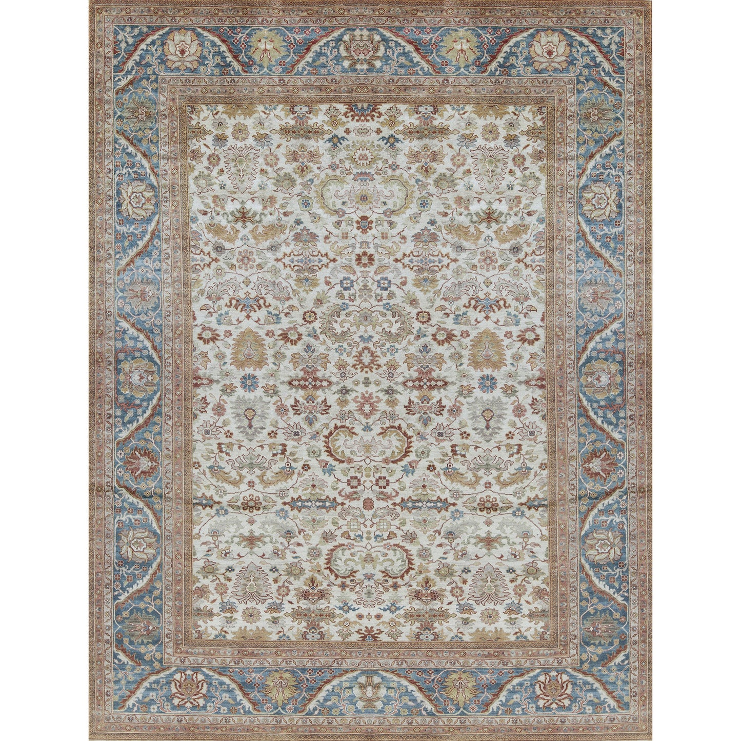 ANTIQUE SULTANABAD SUL35 IVORY / LIGHT BLUE