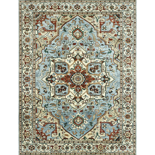 BAKSHAHESH II BK013 LIGHT BLUE / IVORY