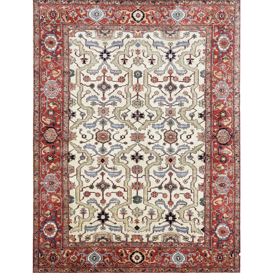 BAKSHAHESH II BK036 IVORY / RUST