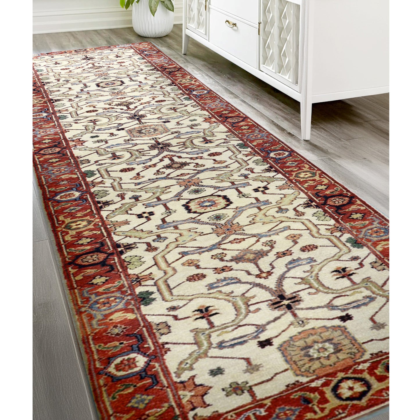 BAKSHAHESH BK036 IVORY / RUST