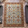 BAKSHAHESH II BK056 LIGHT BLUE / RUST