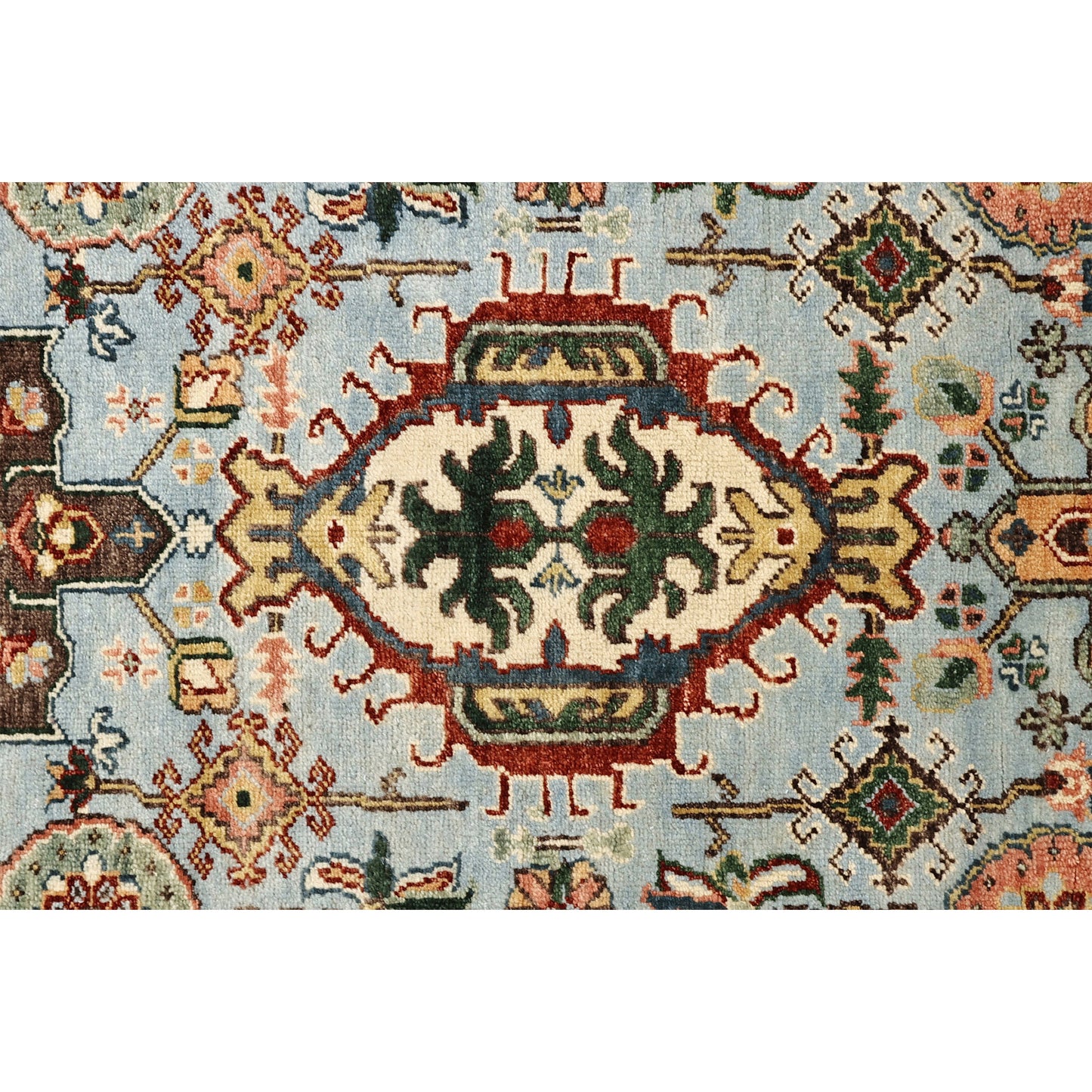 BAKSHAHESH II BK056 LIGHT BLUE / RUST