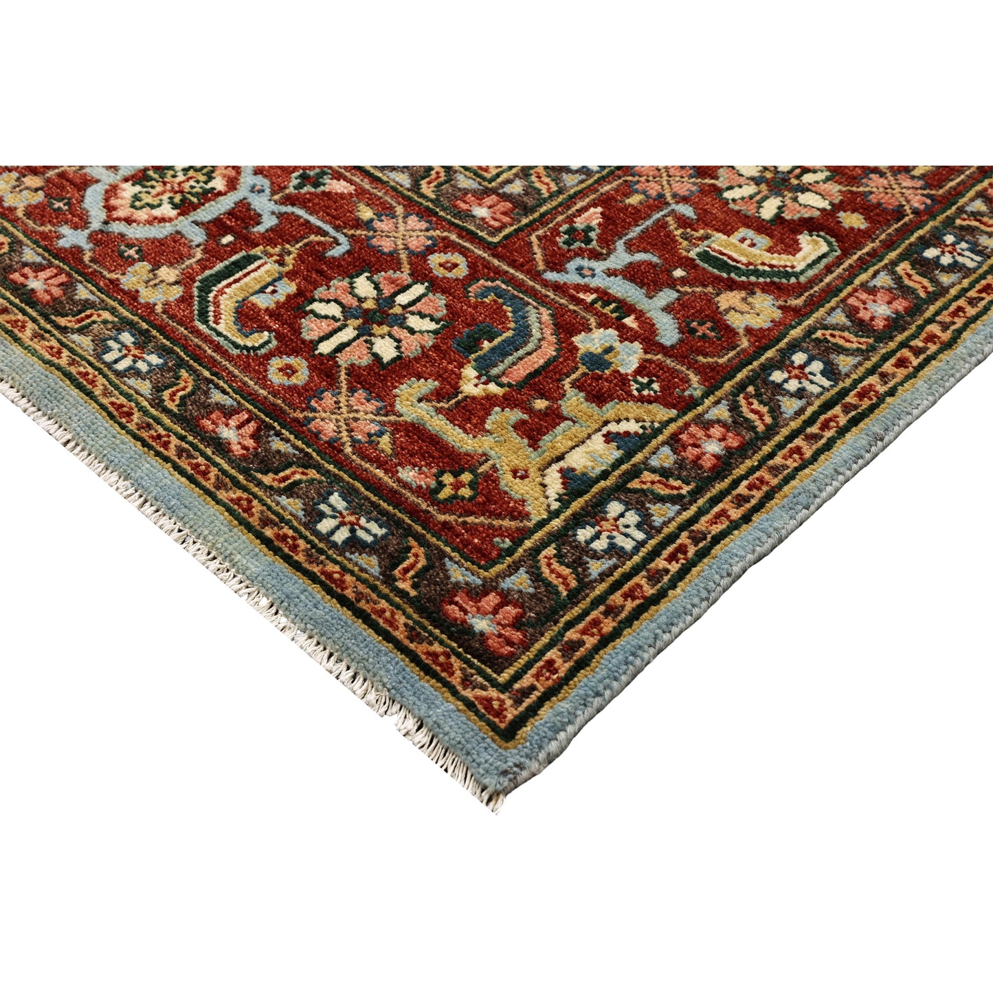 BAKSHAHESH II BK056 LIGHT BLUE / RUST