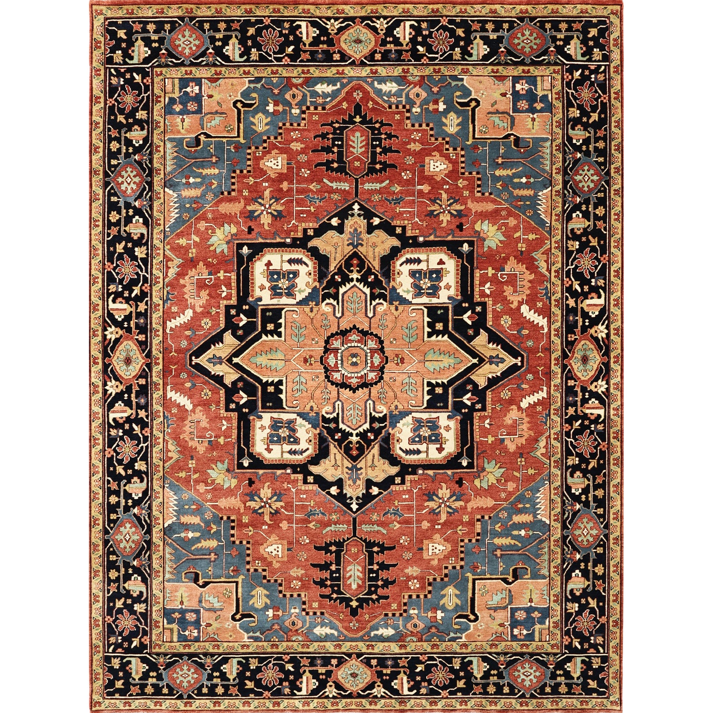 BAKSHAHESH II BK058 RED / BLUE