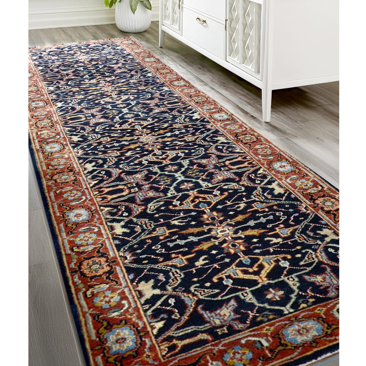 BAKSHAHESH II BK087 BLUE / RED
