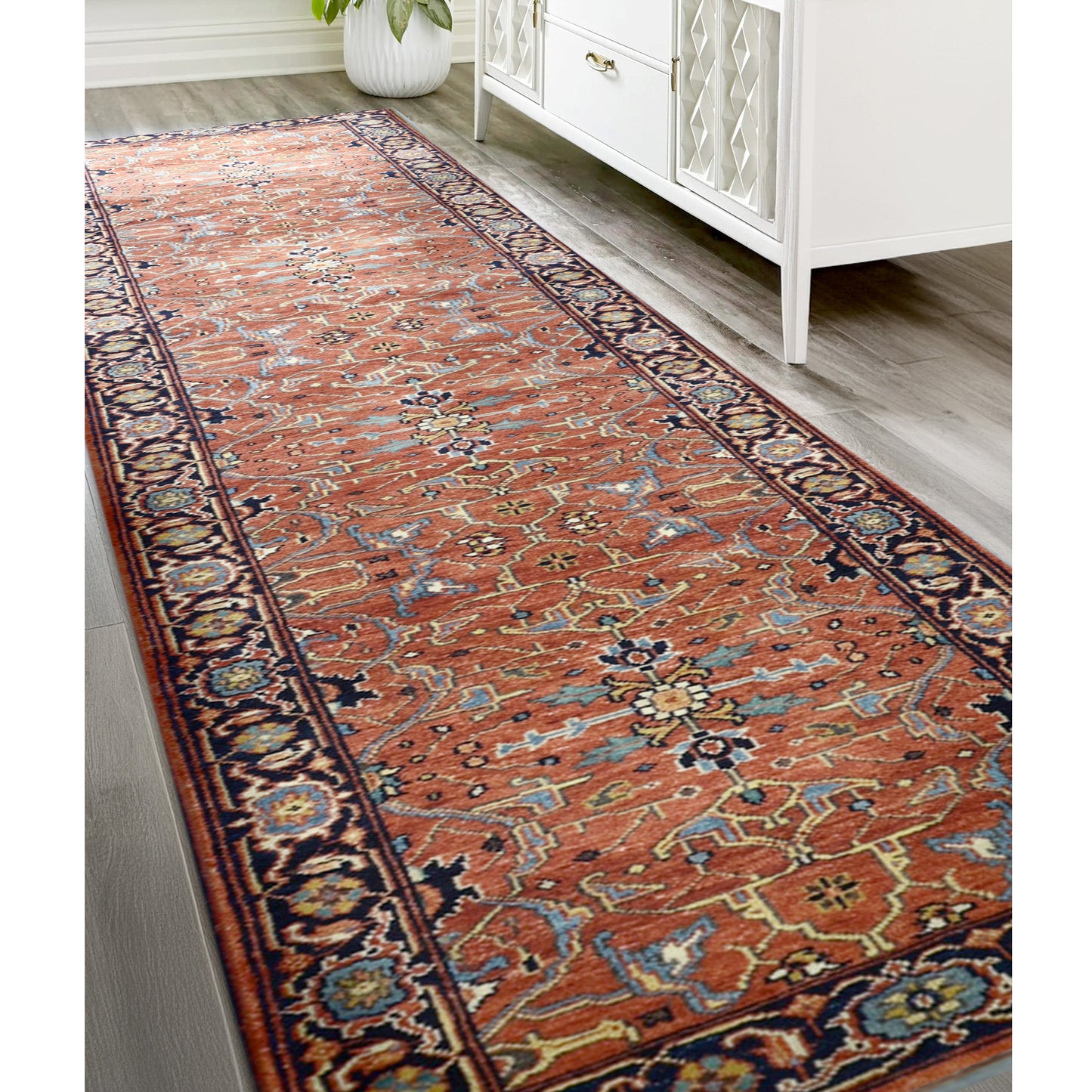 BAKSHAHESH II BK087 RED / BLUE