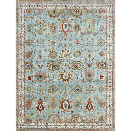 BAKSHAHESH II BKT17 LIGHT BLUE / IVORY