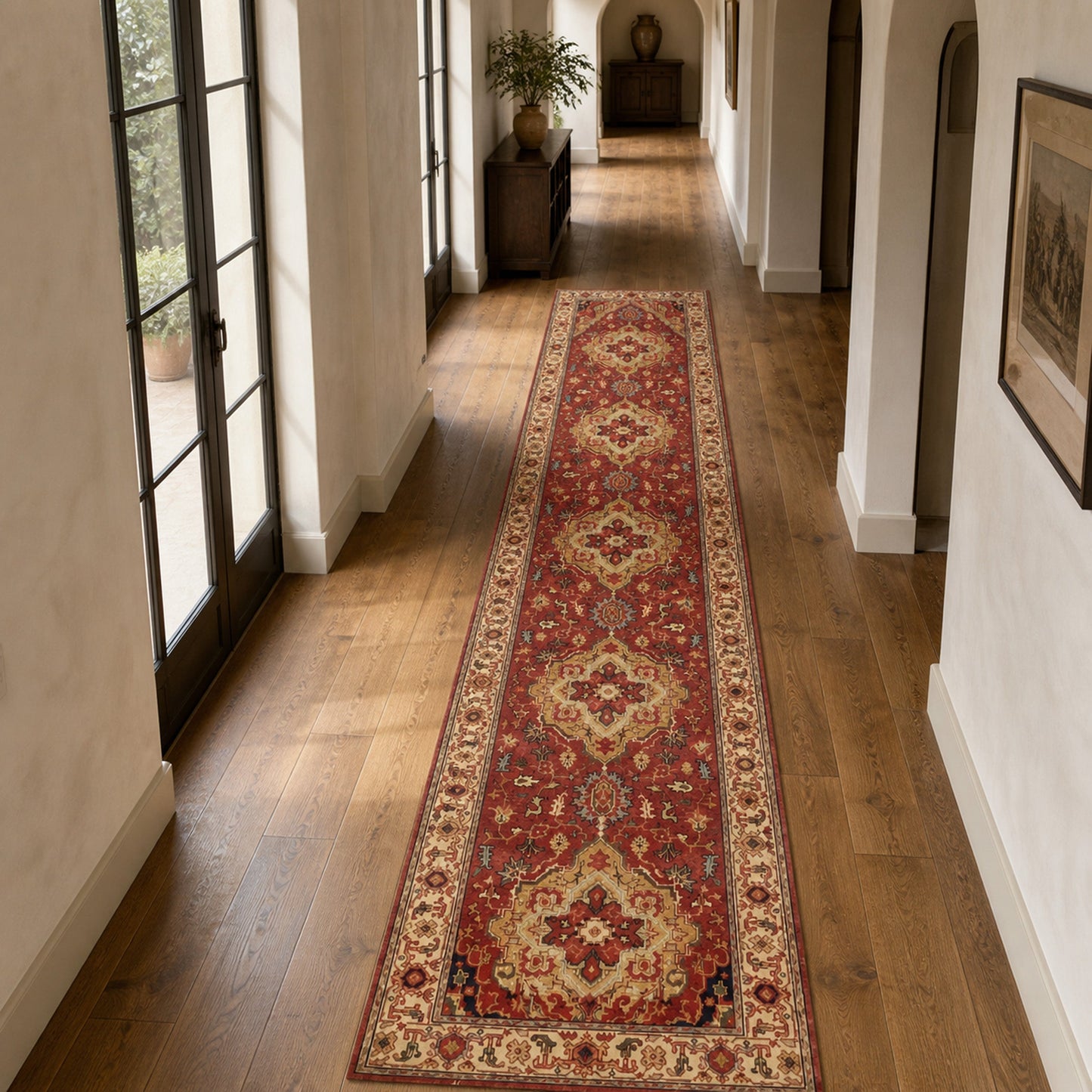 BAKSHAHESH B1001 RED / IVORY