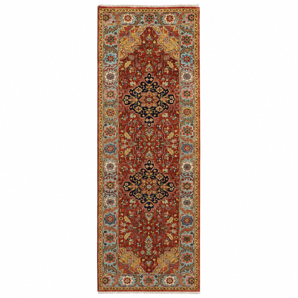 BAKSHAHESH B1039 RED / LIGHT GREEN