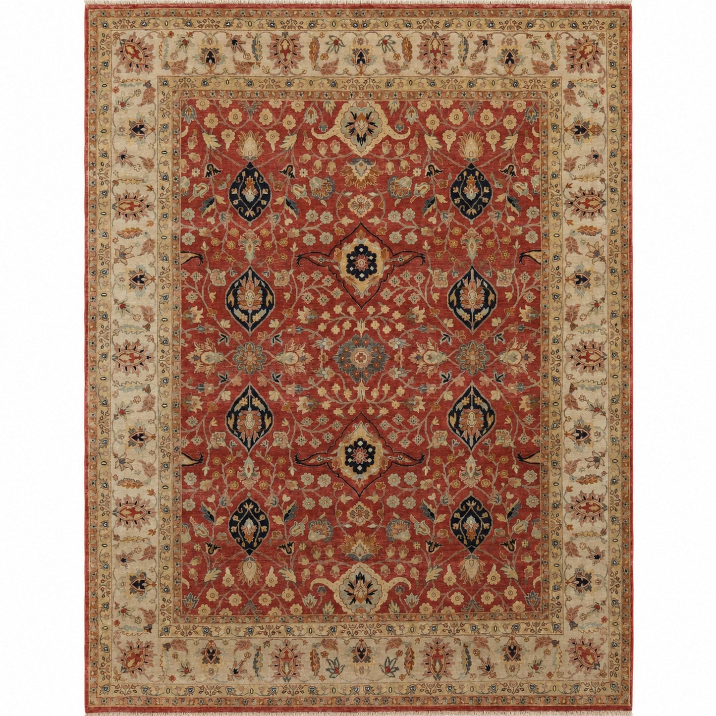 BAKSHAHE B1047 RED / IVORY