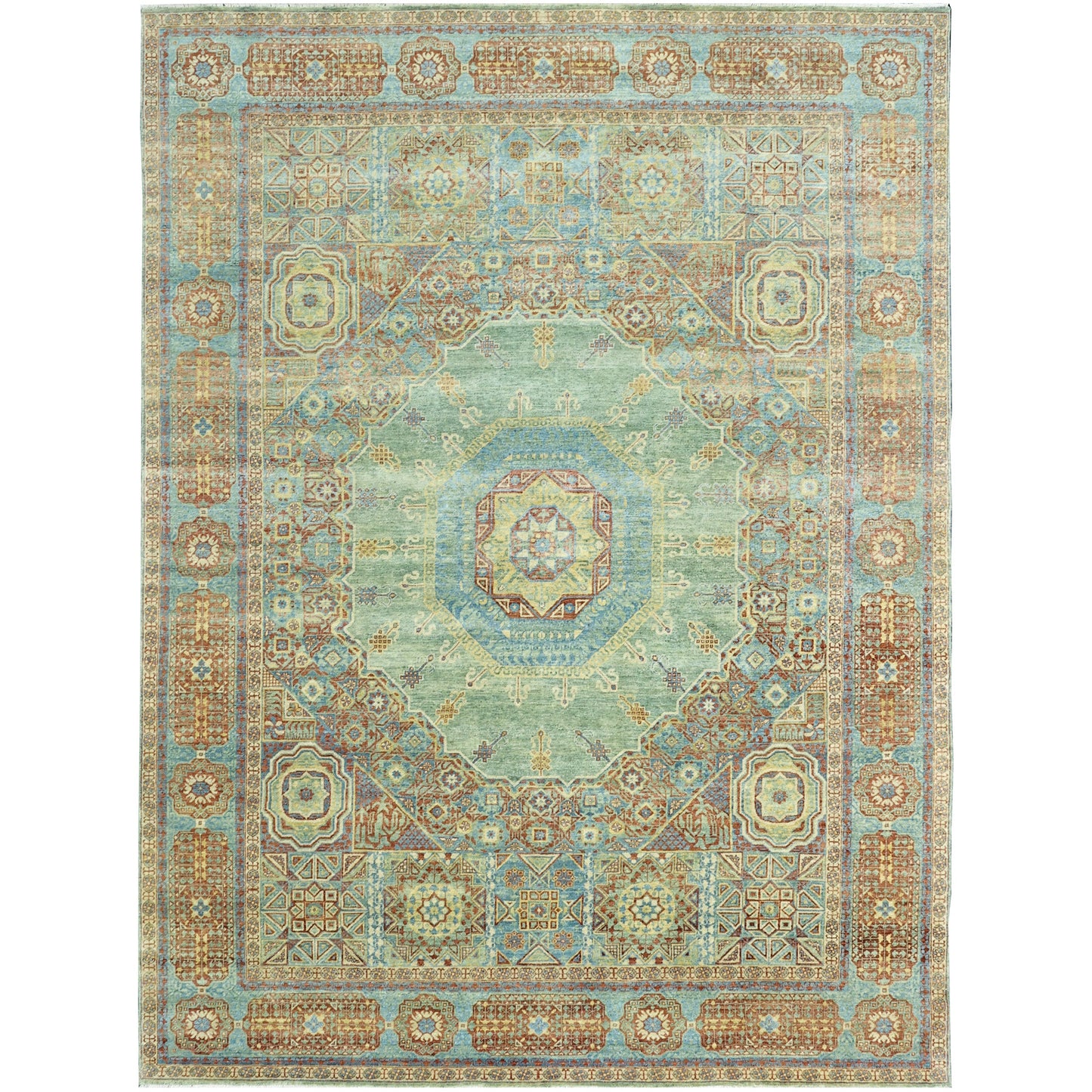 BAKSHAHESH B1048 GREEN / LIGHT BLUE