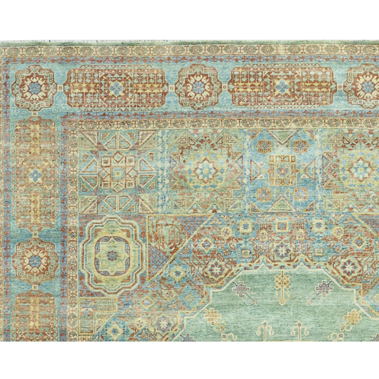 BAKSHAHESH B1048 GREEN / LIGHT BLUE