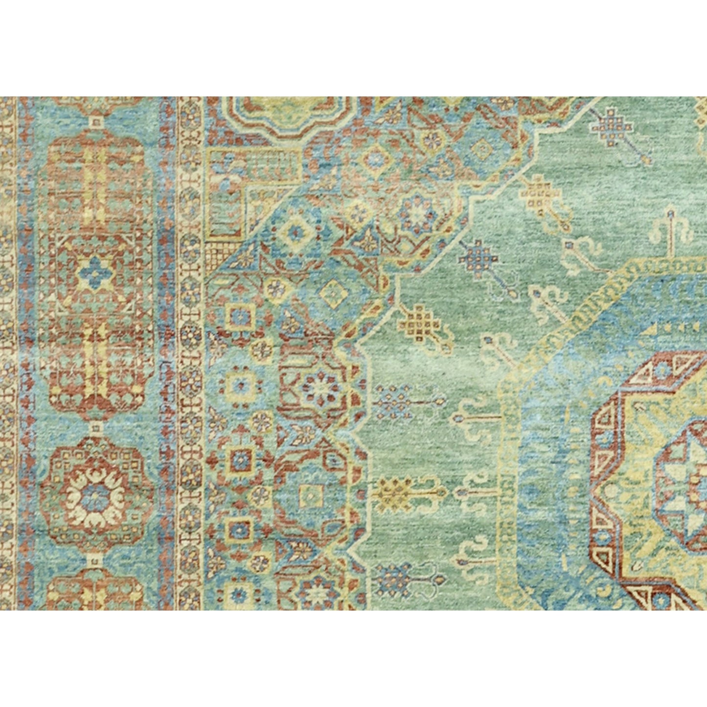BAKSHAHESH B1048 GREEN / LIGHT BLUE