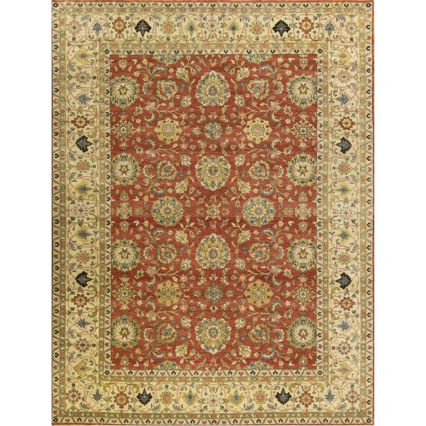 BAKSHAHESH B1053 RUST / IVORY