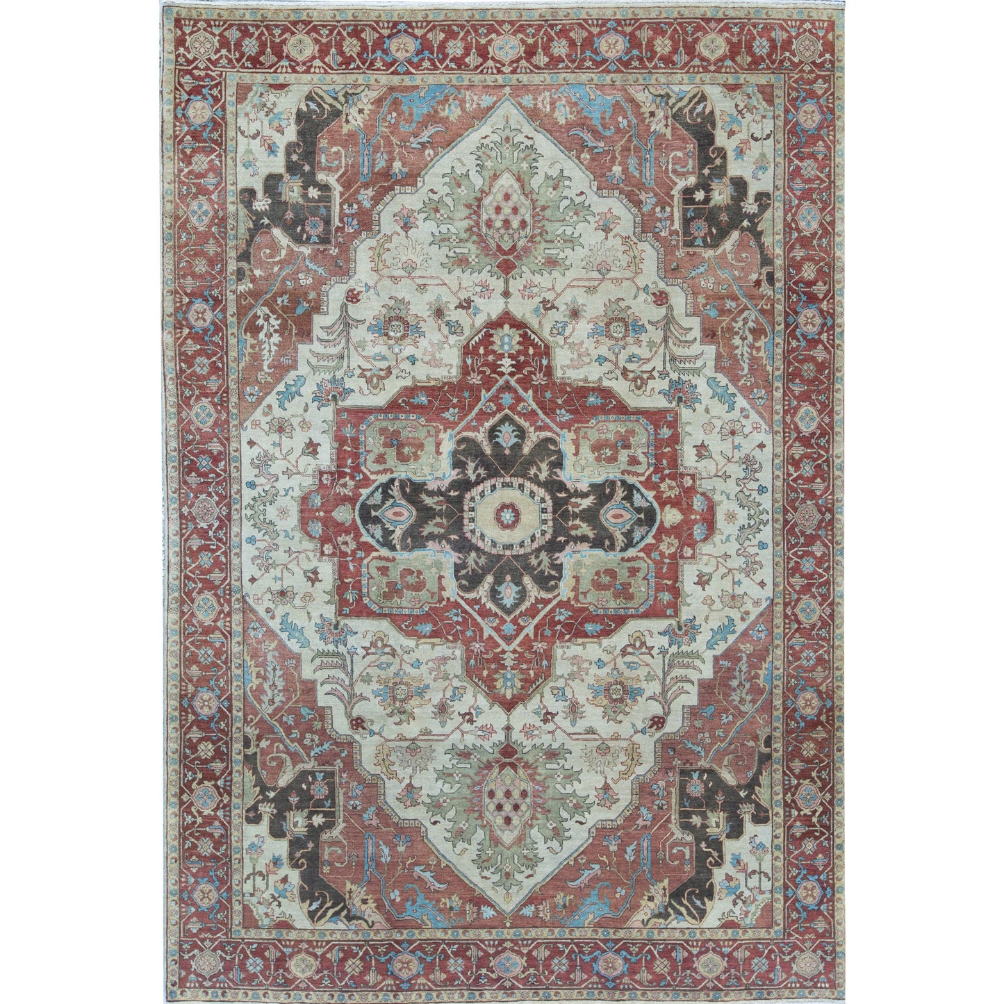 BAKSHAHESH B1055 IVORY / RED