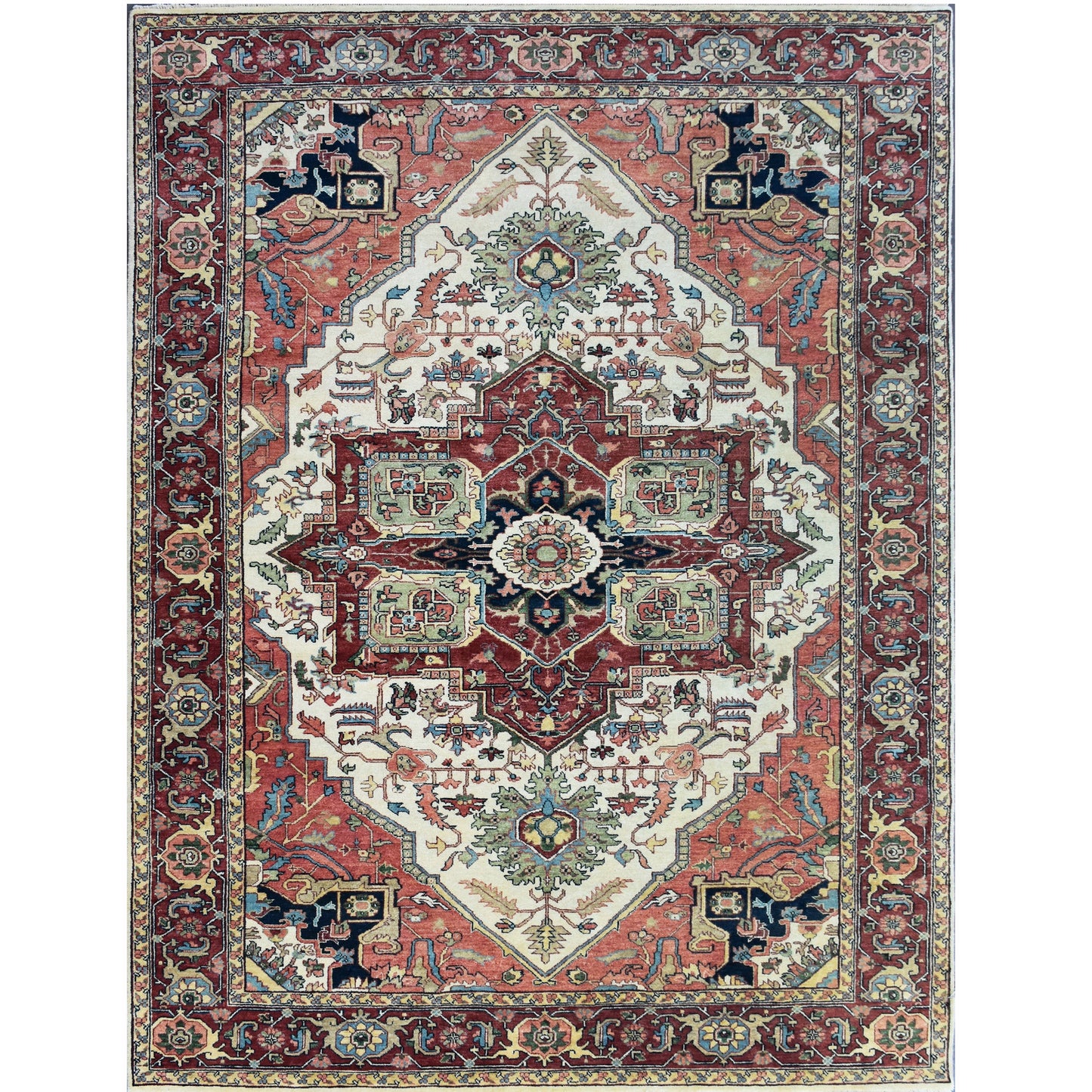 BAKSHAHESH B1193 IVORY / RED