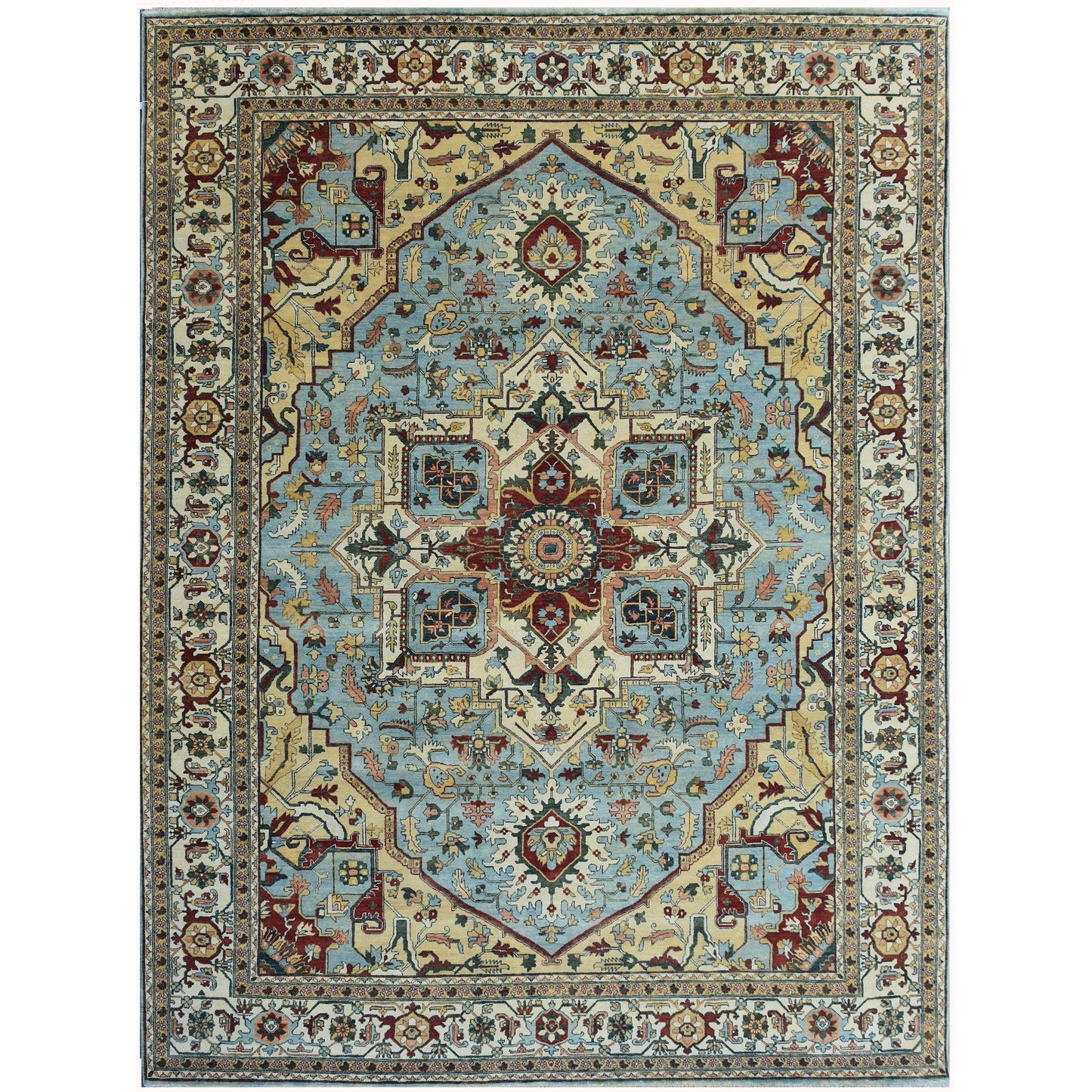 BAKSHAHESH B1193 LIGHT BLUE / IVORY