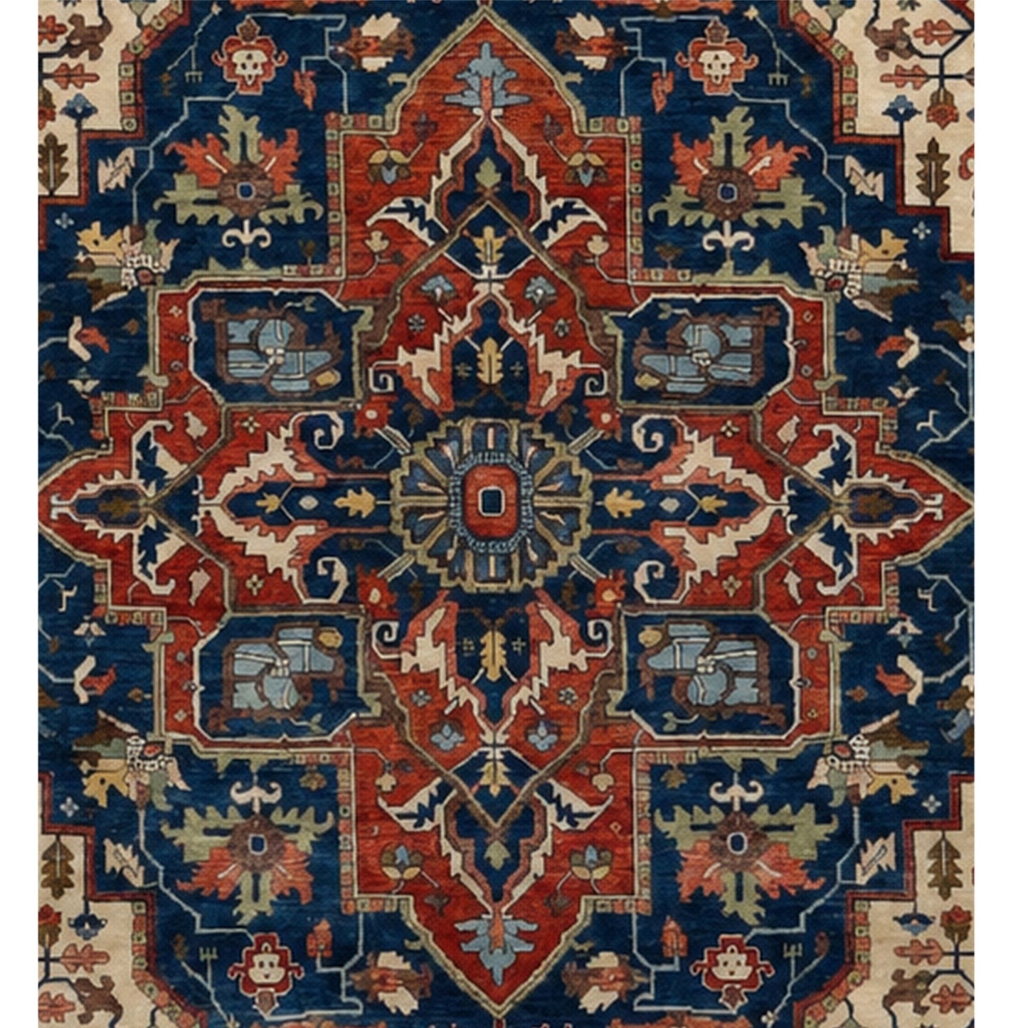 BAKSHAHE B1197 BLUE / RED