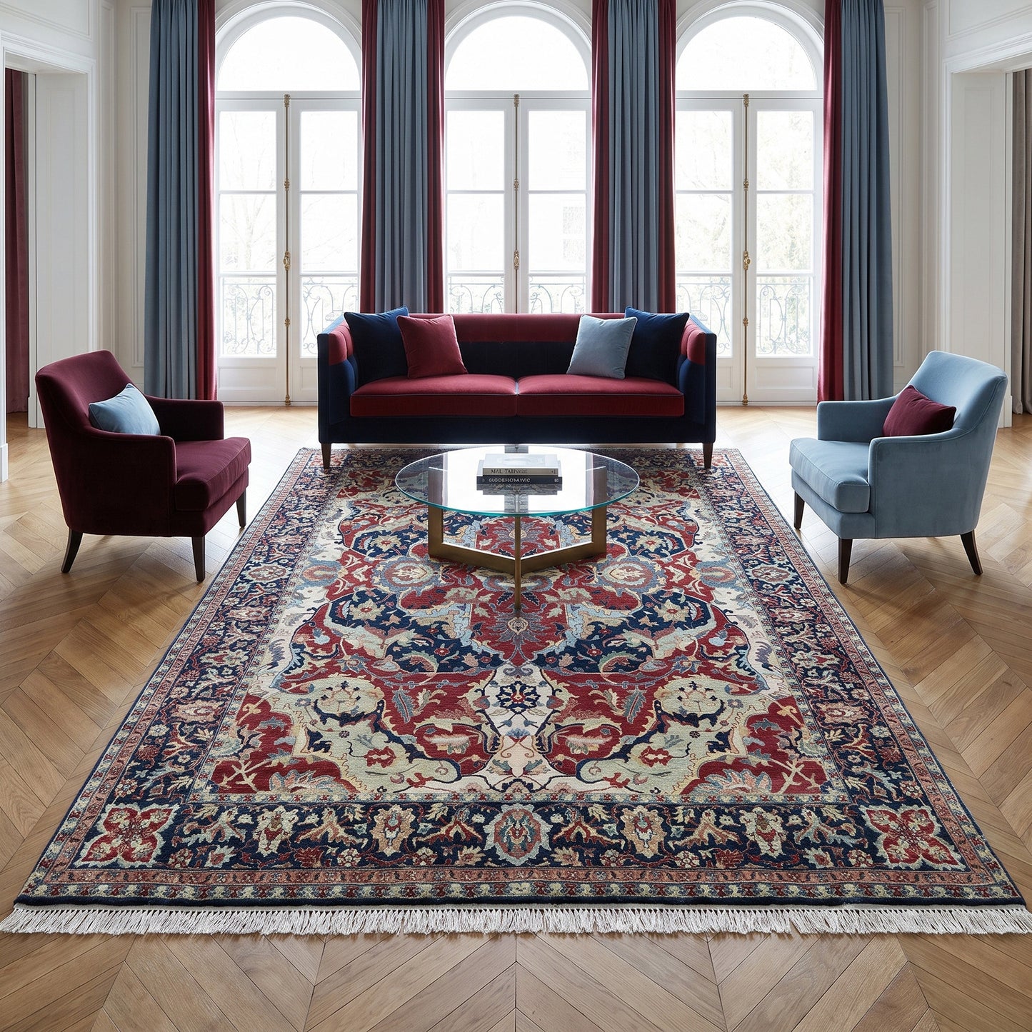BAKSHAHESH B1199 RED / BLUE