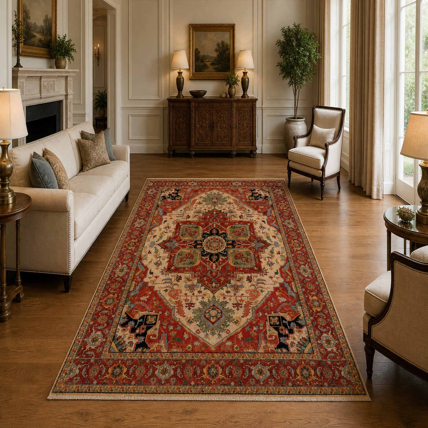 BAKSHAHE B1200 IVORY / RED