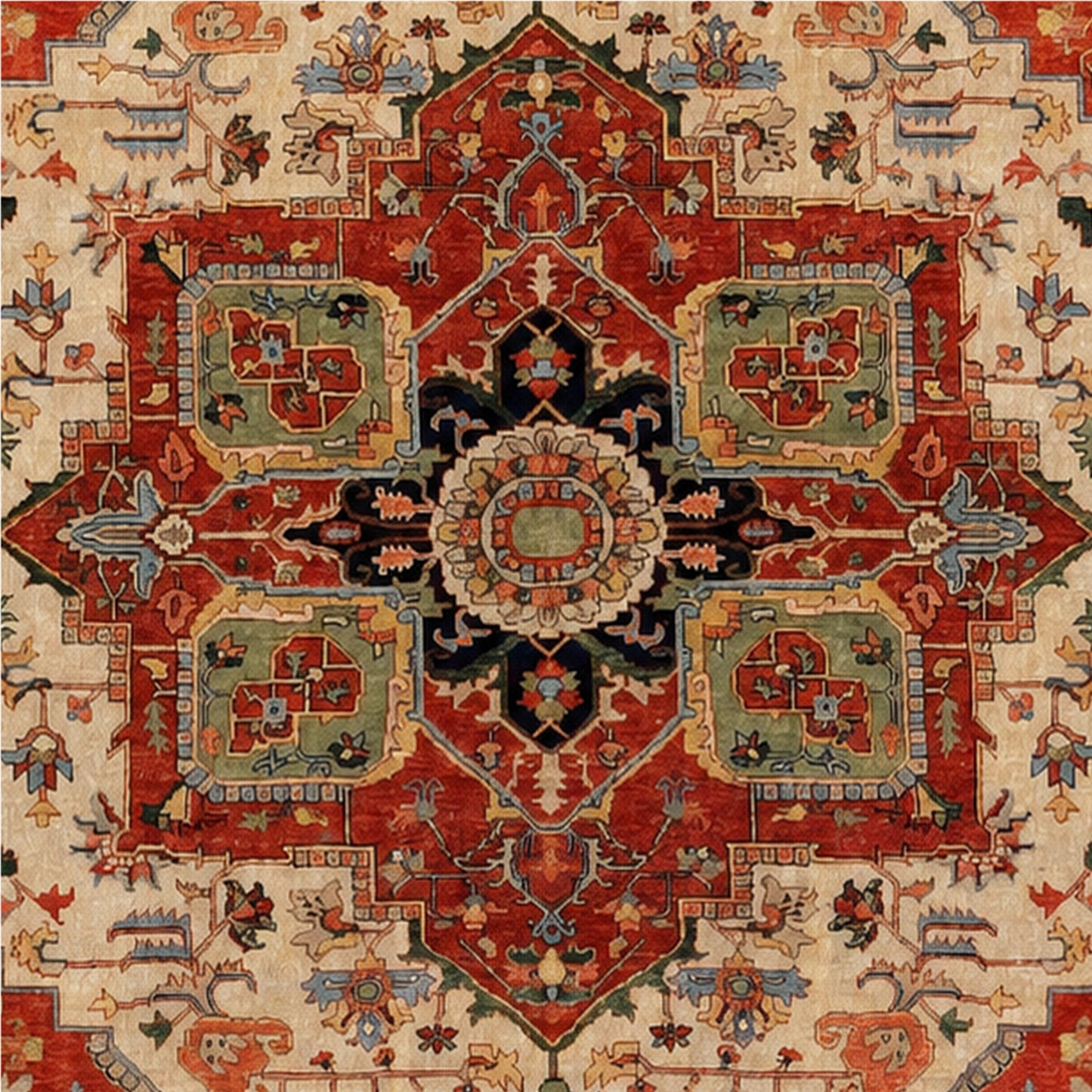 BAKSHAHE B1200 IVORY / RED