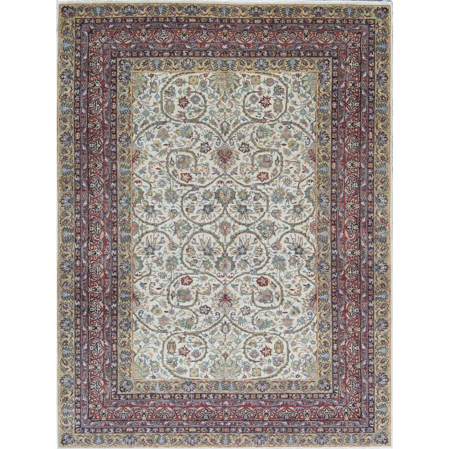 BAKSHAHE B1201 IVORY / RED