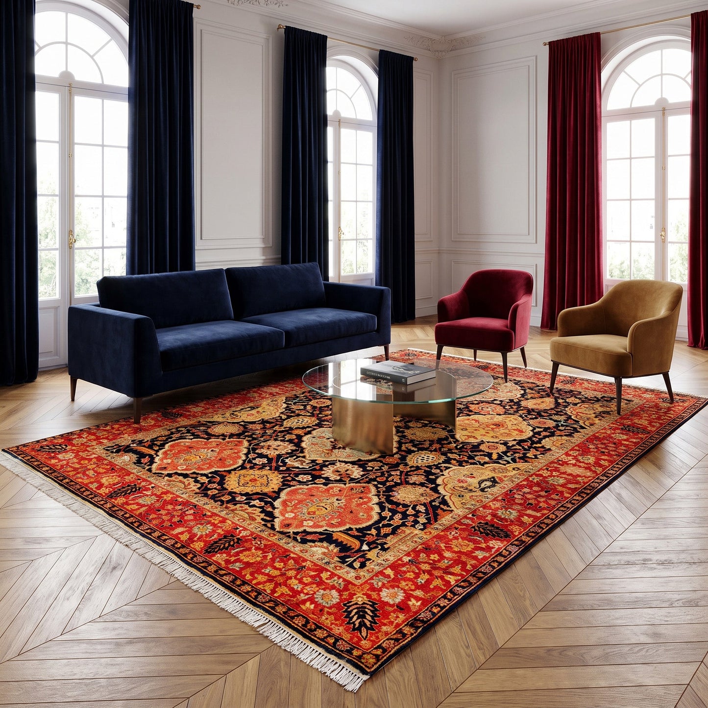 BAKSHAHESH B1231 BLUE / RED