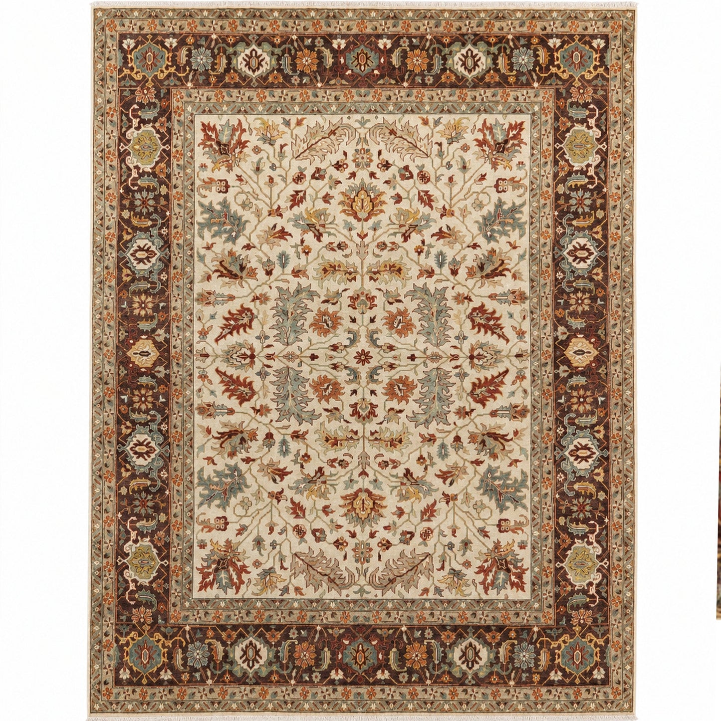 BAKSHAHE B1239 IVORY / AUBERGINE
