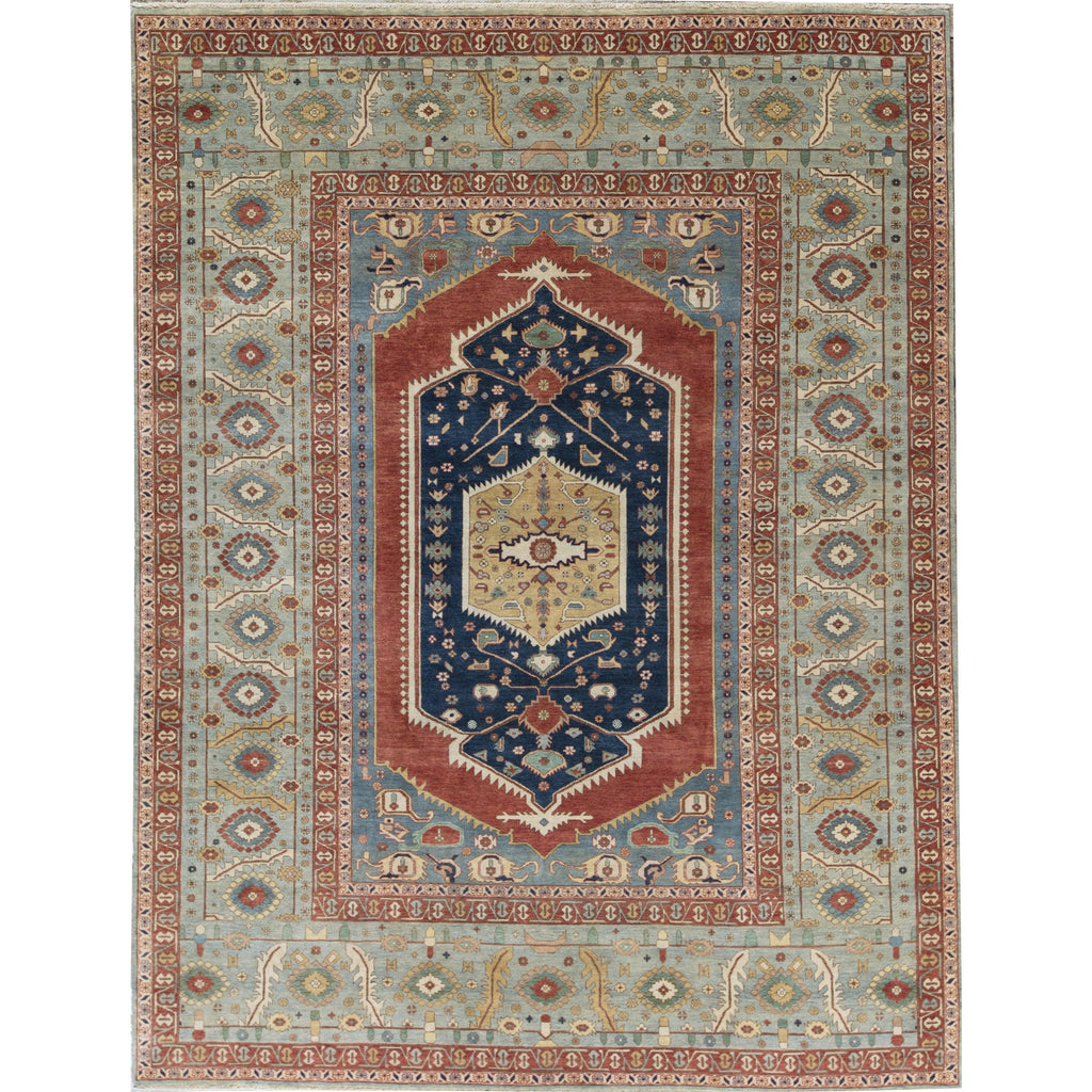 BAKSHAHE B1243 RUST / LIGHT BLUE