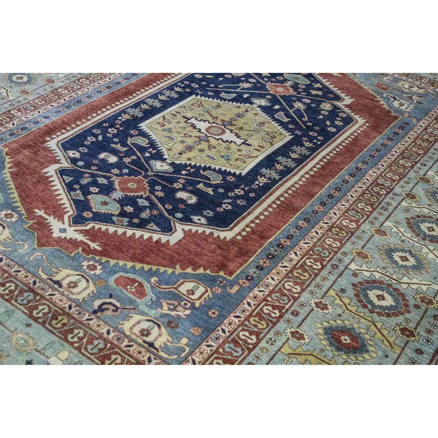 BAKSHAHE B1243 RUST / LIGHT BLUE
