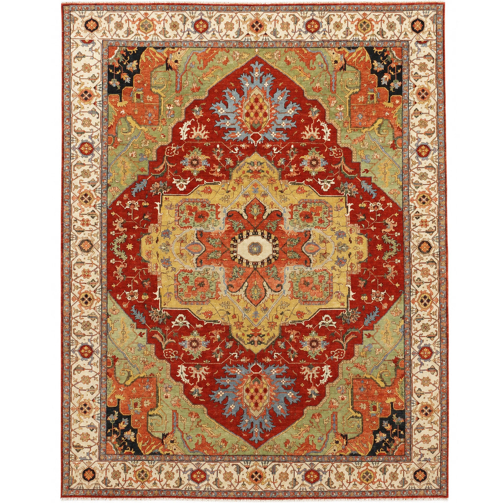 BAKSHAHE BK001 RED / IVORY