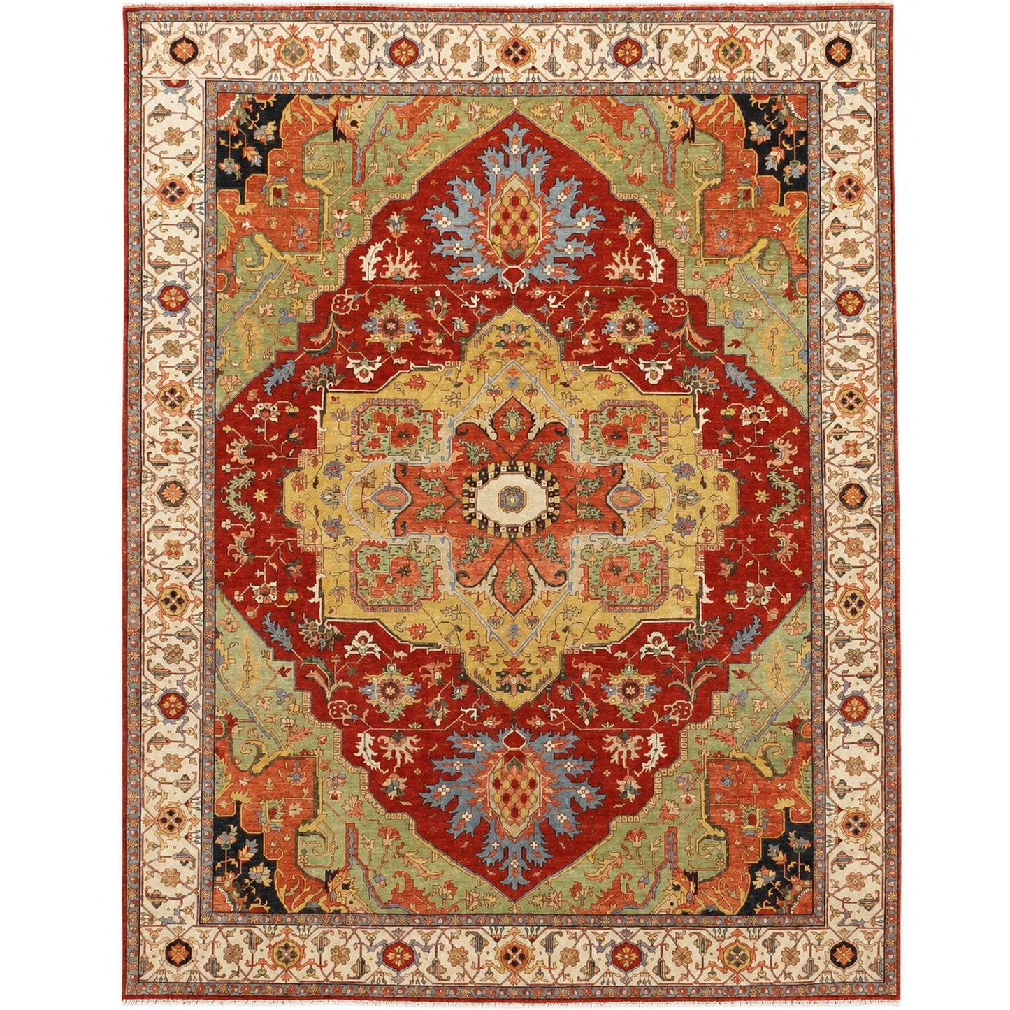BAKSHAHE BK001 RED / IVORY