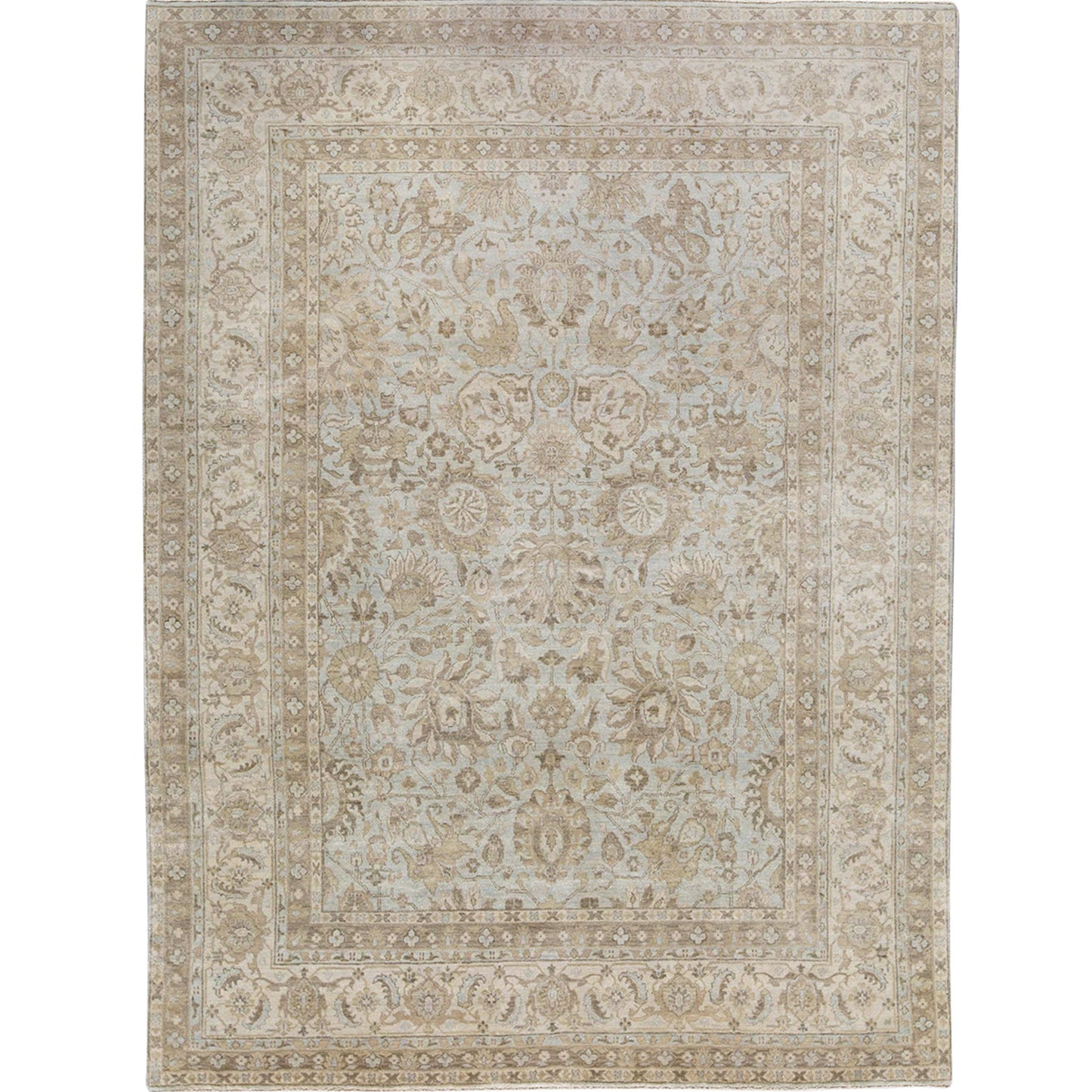 BAKSHAHE BK004 LIGHT BLUE / IVORY
