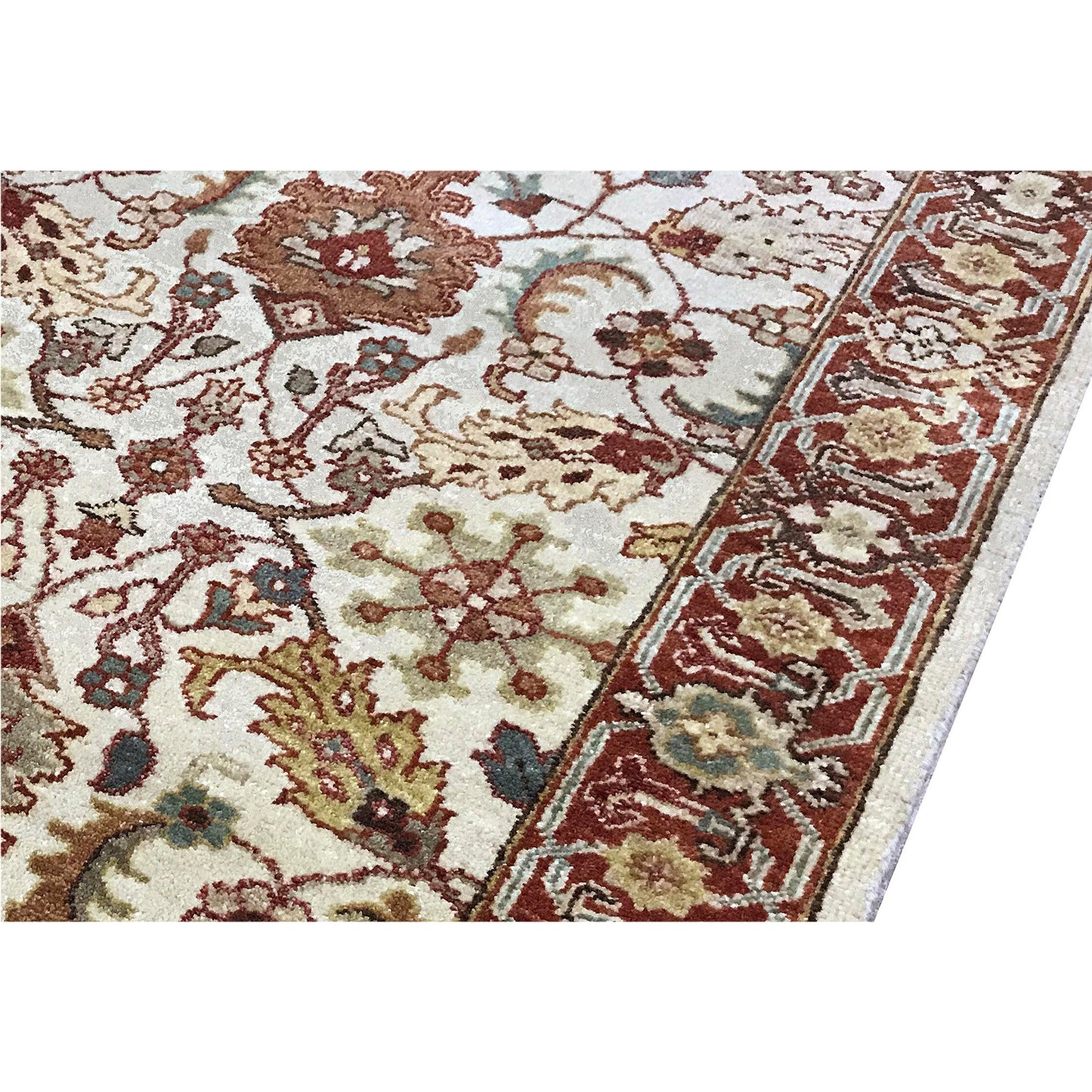 BAKSHAHESH BK016 IVORY / RED