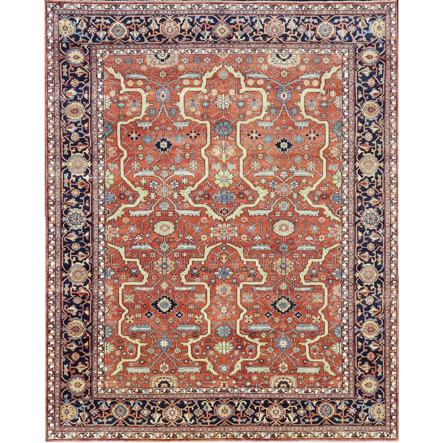 BAKSHAHESH BK036 RUST / NAVY