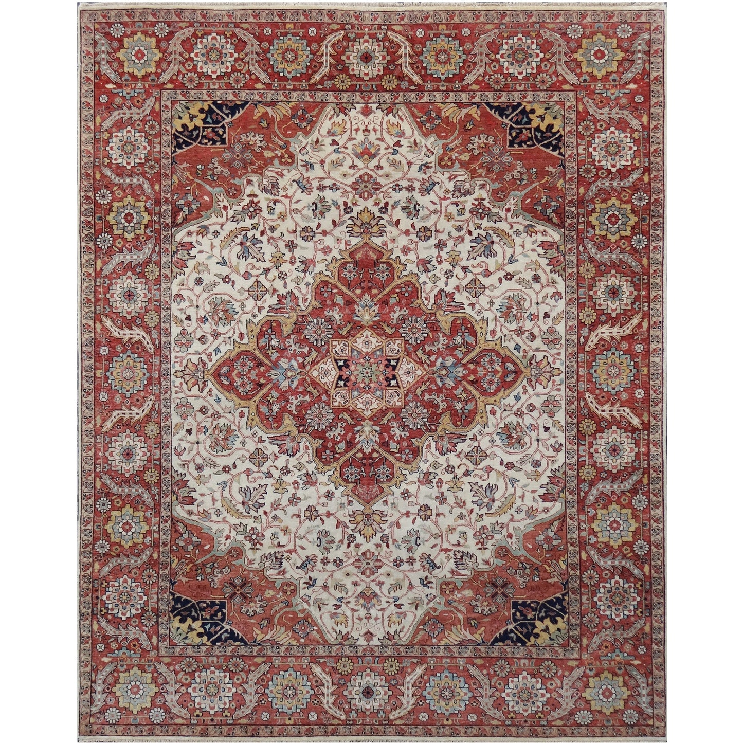 BAKSHAHE BK039 IVORY / RED