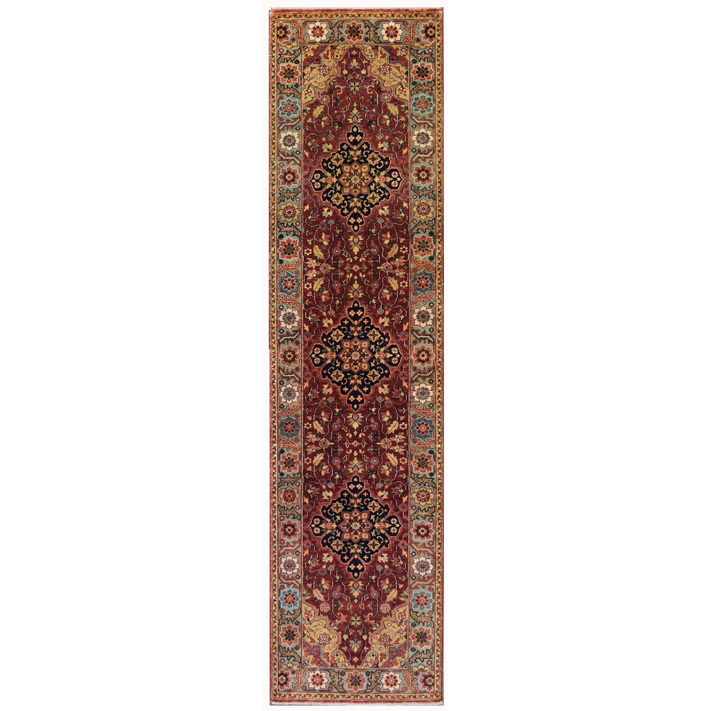 BAKSHAHESH BK039 RED / LIGHT GREEN