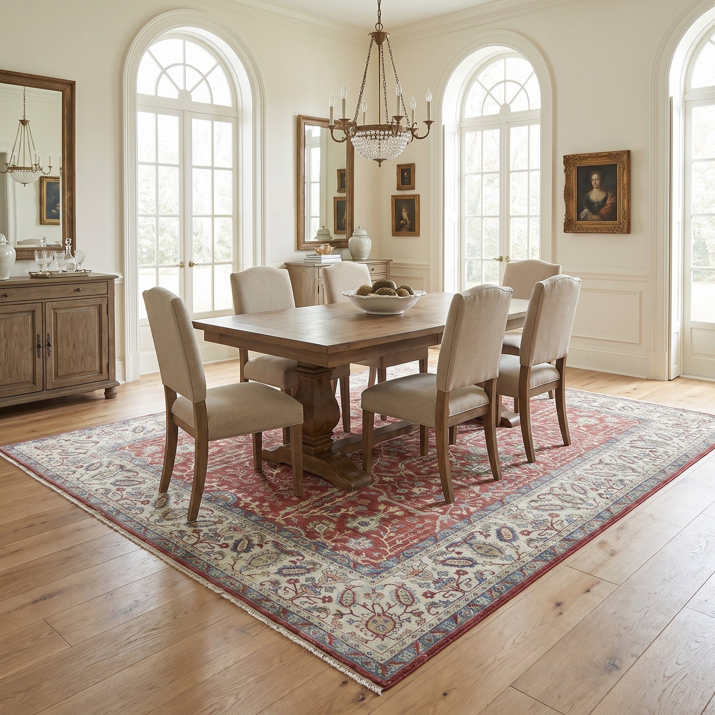 BAKSHAHE BK042 RED / IVORY