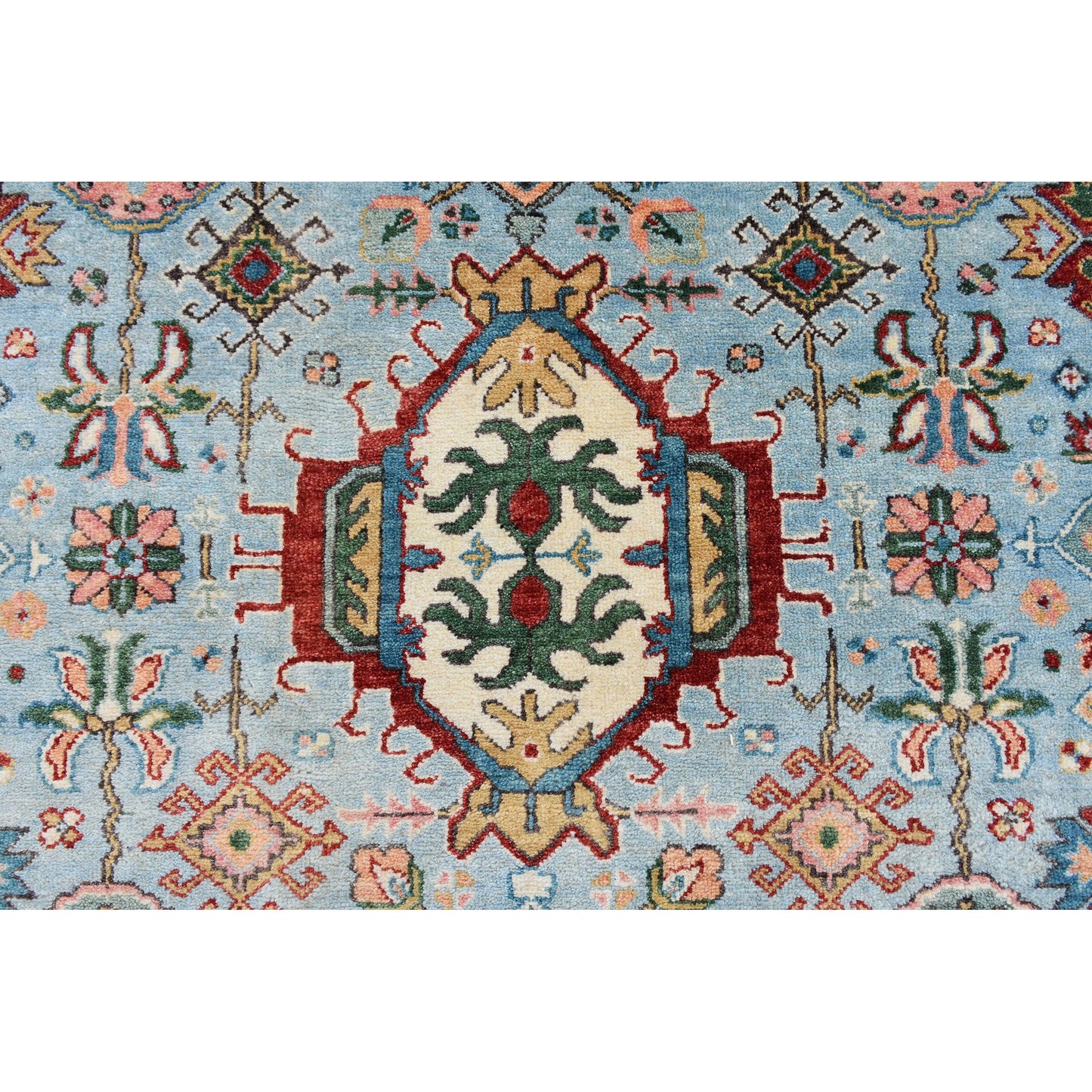BAKSHAHESH BK056 LIGHT BLUE / RUST