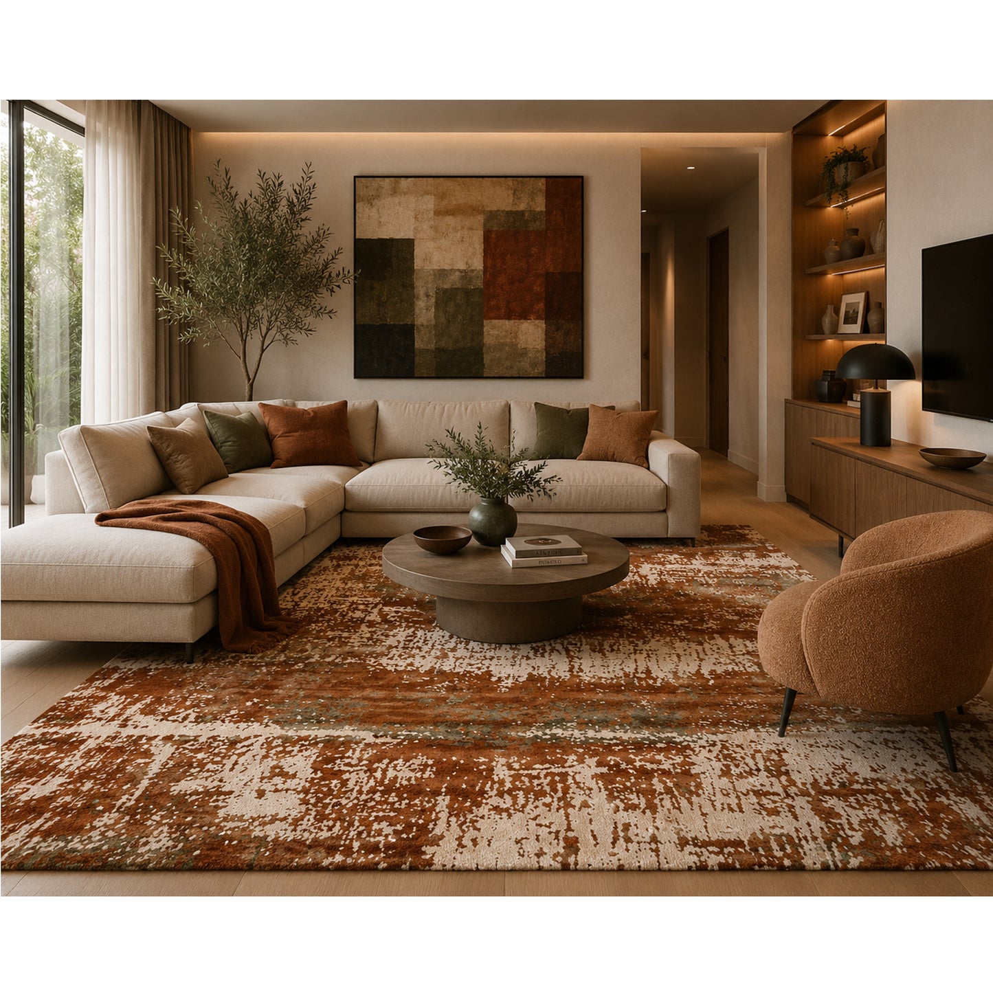 BELSTONE JM303 RUST / IVORY
