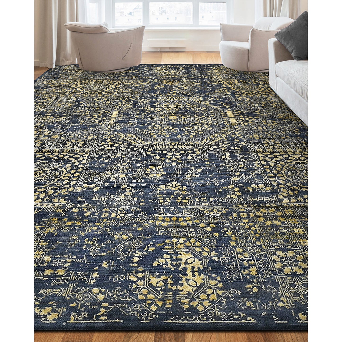 BROOKHAVEN MAMLUK DENIM BLUE / GOLD