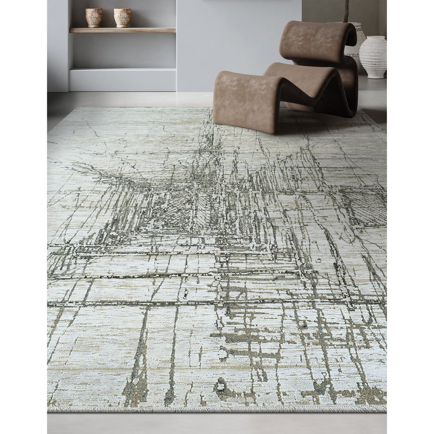 CANTERBURY SILK C8102 IVORY / GREY