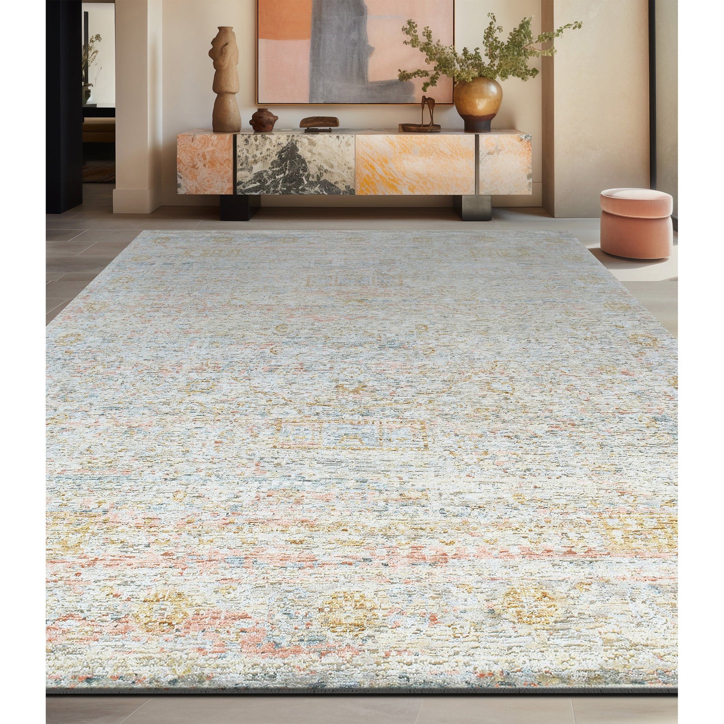 CANTERBURY SILK C8901 SILVER / RUST