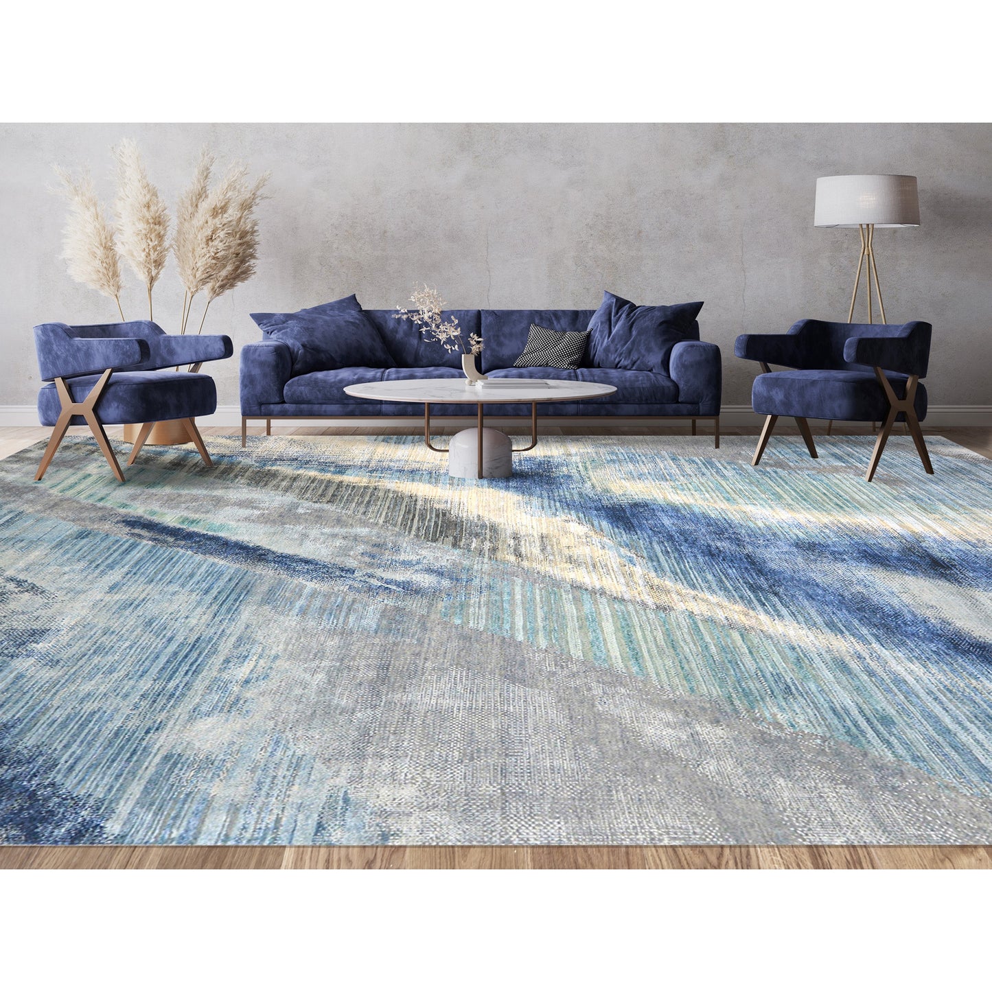 CANTERBURY SILK GV-28 BLUE / MULTI