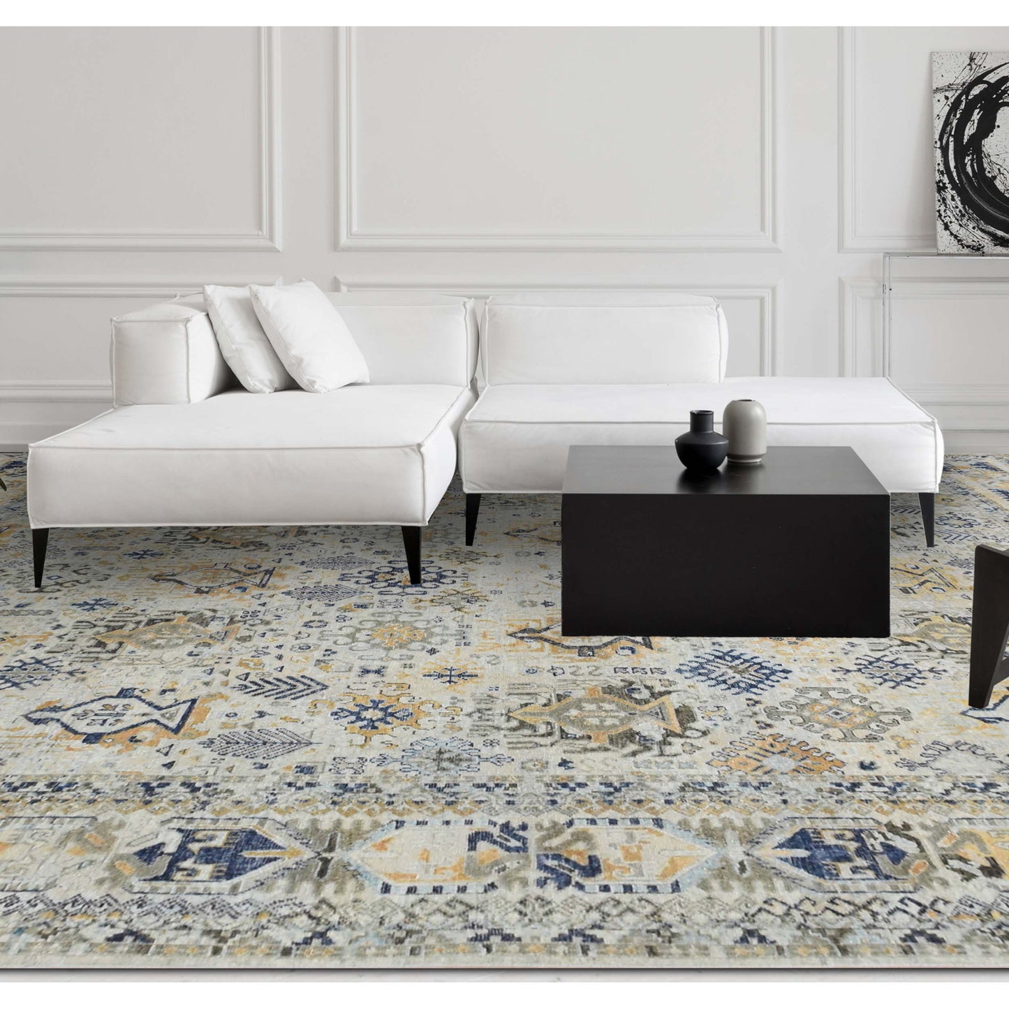 CANTERBURY SILK JH07N SILVER / BLUE